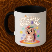 Autism Awareness Month Hedgehog Acceptance Neurodiversity Mug