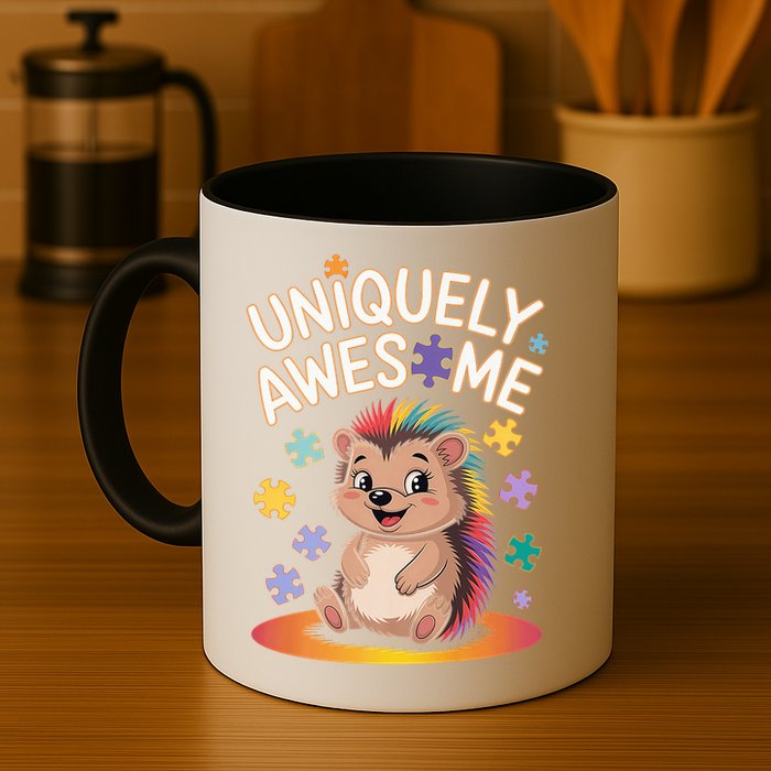 Autism Awareness Month Hedgehog Acceptance Neurodiversity Mug