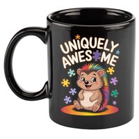 Autism Awareness Month Hedgehog Acceptance Neurodiversity 11oz C Handle Ceramic Mug