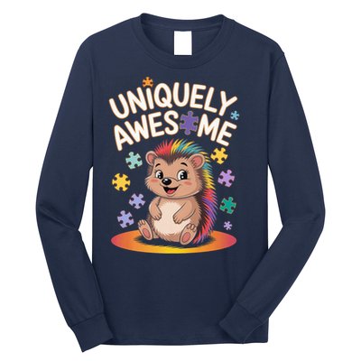 Autism Awareness Month Hedgehog Acceptance Neurodiversity Long Sleeve Shirt