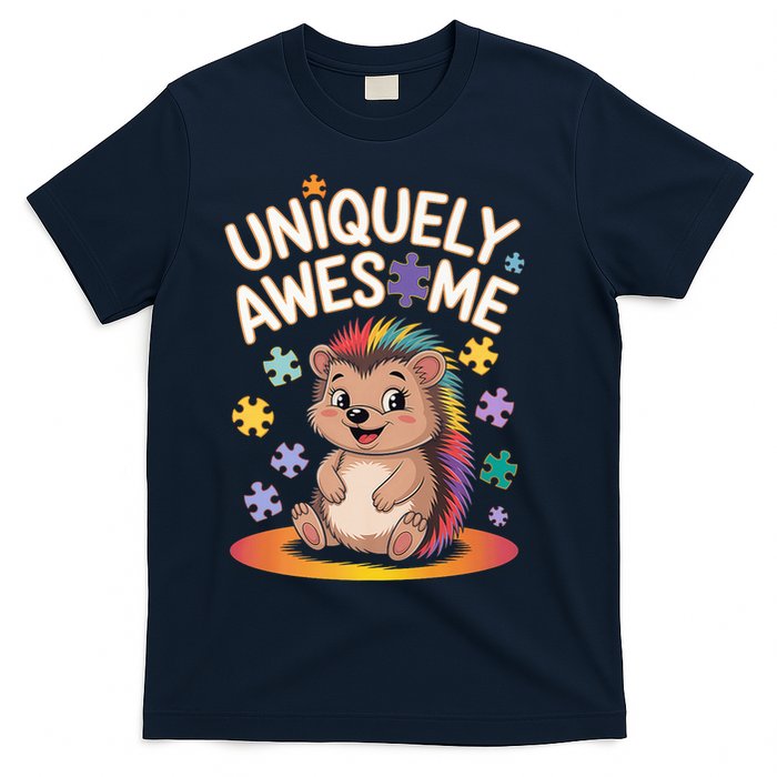 Autism Awareness Month Hedgehog Acceptance Neurodiversity T-Shirt