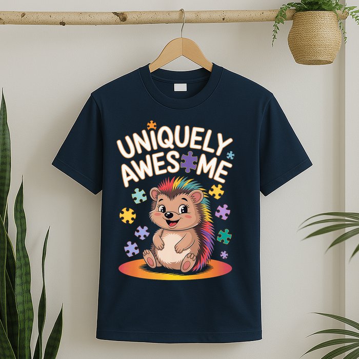 Autism Awareness Month Hedgehog Acceptance Neurodiversity T-Shirt