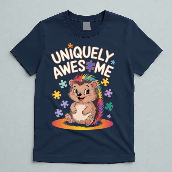 Autism Awareness Month Hedgehog Acceptance Neurodiversity T-Shirt