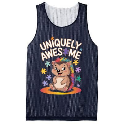 Autism Awareness Month Hedgehog Acceptance Neurodiversity Mesh Reversible Basketball Jersey Tank