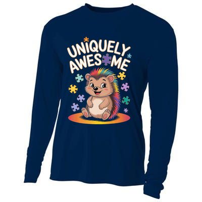 Autism Awareness Month Hedgehog Acceptance Neurodiversity Cooling Performance Long Sleeve Crew