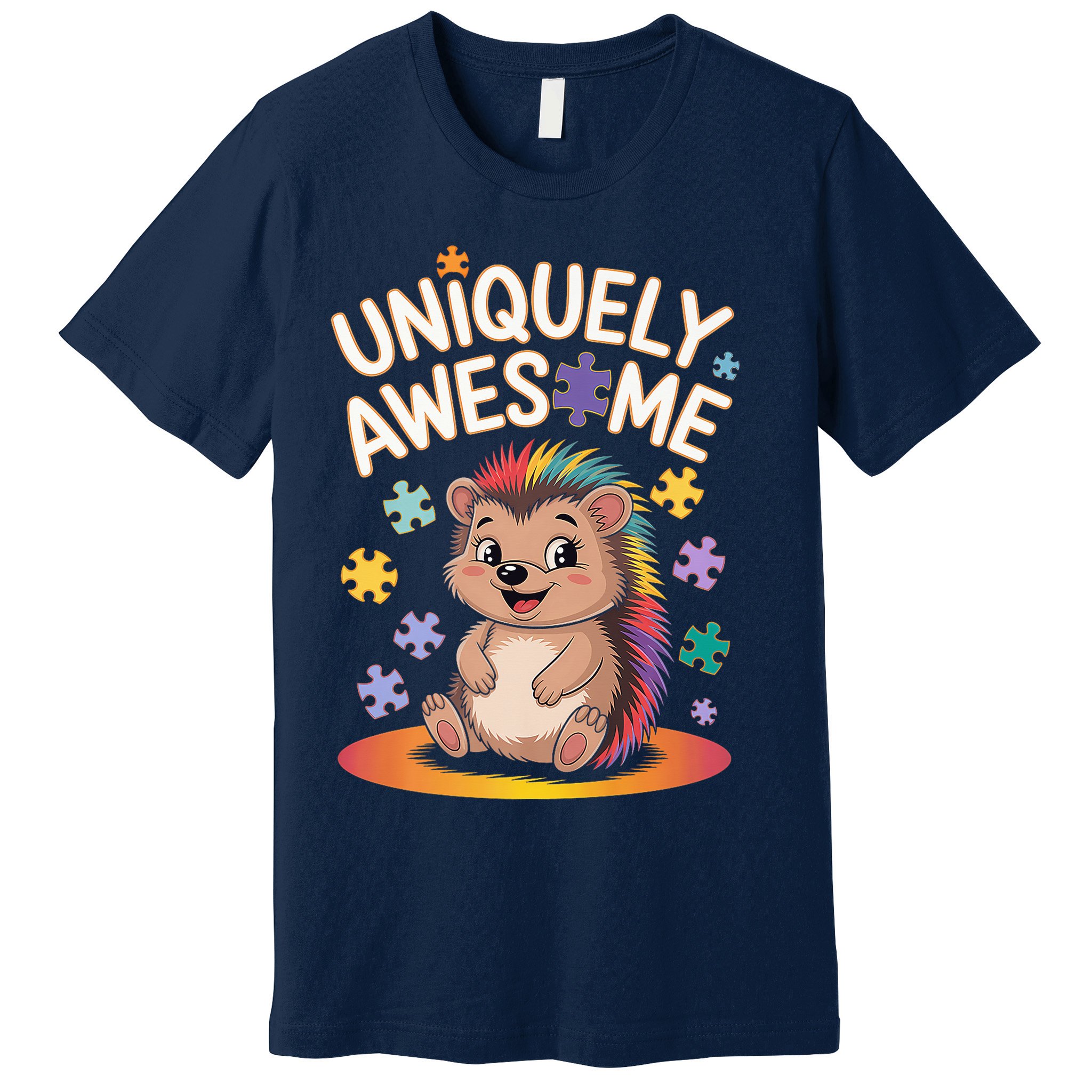 Autism Awareness Month Hedgehog Acceptance Neurodiversity Premium T-Shirt