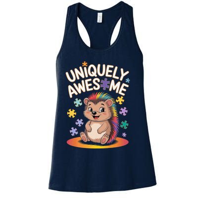Autism Awareness Month Hedgehog Acceptance Neurodiversity Womens Tank Top