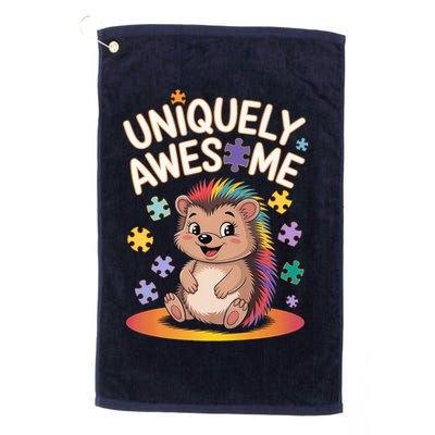 Autism Awareness Month Hedgehog Acceptance Neurodiversity Golf Towel