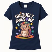 Autism Awareness Month Hedgehog Acceptance Neurodiversity Womens T-Shirt