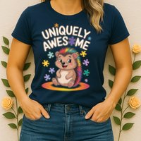 Autism Awareness Month Hedgehog Acceptance Neurodiversity Womens T-Shirt