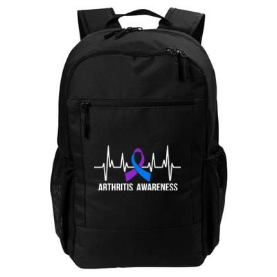 Arthritis Awareness Month Ribbon Heartbeat Daily Commute Backpack