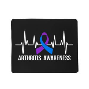 Arthritis Awareness Month Ribbon Heartbeat Mousepad