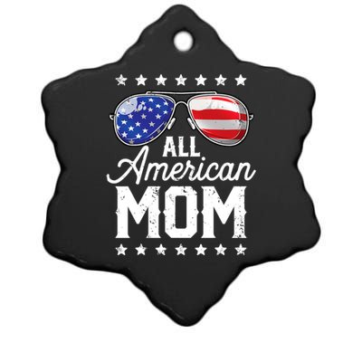 All American Mom 4th Of July Mothers Day Mommy Cool Gift Ceramic Star Ornament