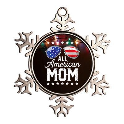 All American Mom 4th Of July Mothers Day Mommy Cool Gift Metallic Star Ornament