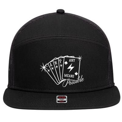 Amp Any Means Possible All In 7 Panel Mesh Trucker Snapback Hat