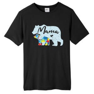 Autism Awareness Mama Bear Mom Meaningful Gift Tall Fusion ChromaSoft Performance T-Shirt