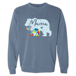 Autism Awareness Mama Bear Mom Meaningful Gift Garment-Dyed Sweatshirt