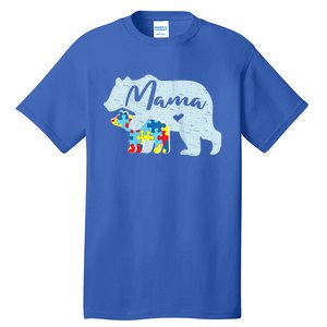 Autism Awareness Mama Bear Mom Meaningful Gift Tall T-Shirt