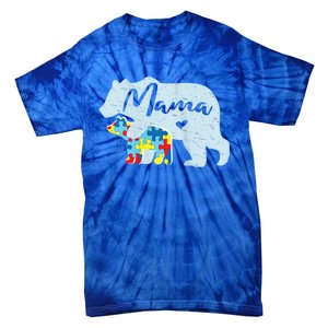 Autism Awareness Mama Bear Mom Meaningful Gift Tie-Dye T-Shirt