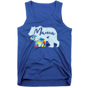 Autism Awareness Mama Bear Mom Meaningful Gift Tank Top