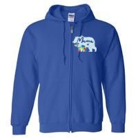 Autism Awareness Mama Bear Mom Meaningful Gift Full Zip Hoodie