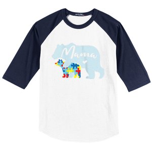 Autism Awareness Mama Bear Mom Meaningful Gift Baseball Sleeve Shirt