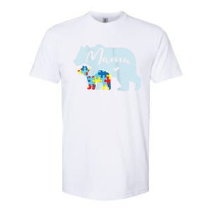 Autism Awareness Mama Bear Mom Meaningful Gift Softstyle CVC T-Shirt