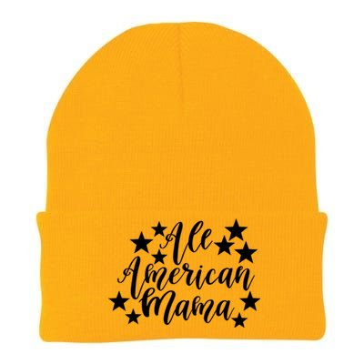 All American Mama 4th Of July Patriotic Gift Knit Cap Winter Beanie