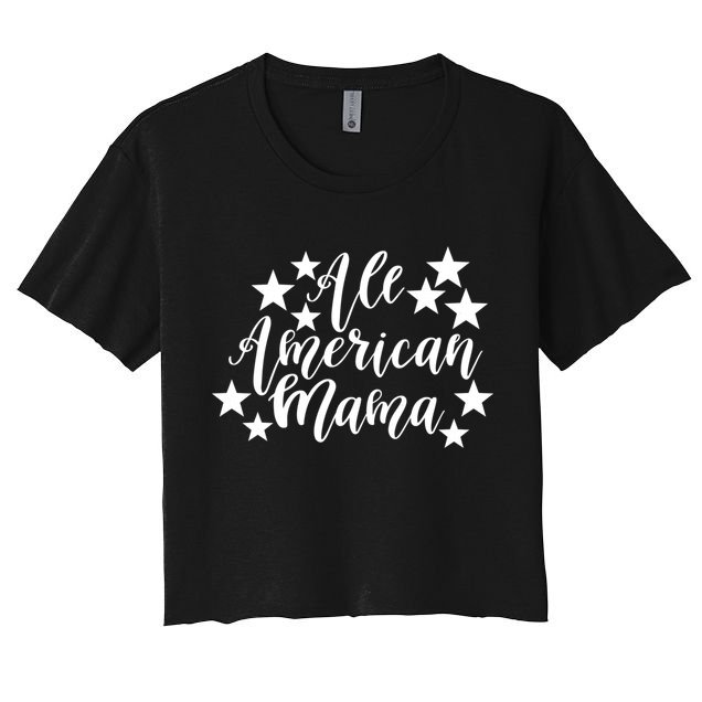 All American Mama 4th Of July Patriotic Gift Crop Top