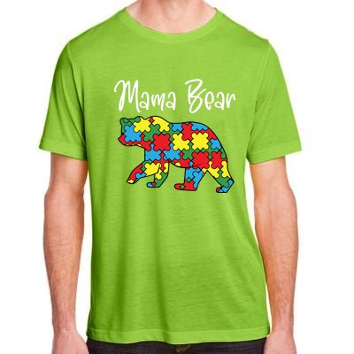 Autism Awareness Mama Bear Proud Autistic Mom Love Cute Funny Gift Adult ChromaSoft Performance T-Shirt