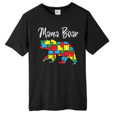 Autism Awareness Mama Bear Proud Autistic Mom Love Cute Funny Gift Tall Fusion ChromaSoft Performance T-Shirt