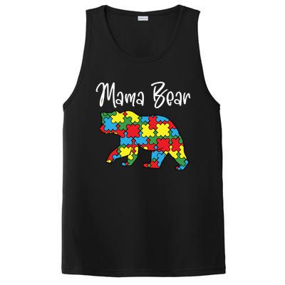 Autism Awareness Mama Bear Proud Autistic Mom Love Cute Funny Gift PosiCharge Competitor Tank