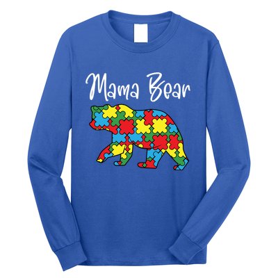 Autism Awareness Mama Bear Proud Autistic Mom Love Cute Funny Gift Long Sleeve Shirt