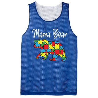 Autism Awareness Mama Bear Proud Autistic Mom Love Cute Funny Gift Mesh Reversible Basketball Jersey Tank