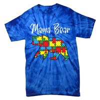 Autism Awareness Mama Bear Proud Autistic Mom Love Cute Funny Gift Tie-Dye T-Shirt