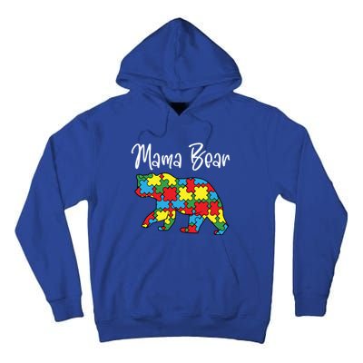 Autism Awareness Mama Bear Proud Autistic Mom Love Cute Funny Gift Tall Hoodie