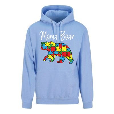 Autism Awareness Mama Bear Proud Autistic Mom Love Cute Funny Gift Unisex Surf Hoodie