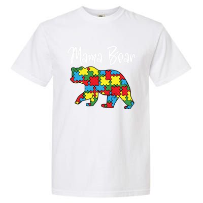 Autism Awareness Mama Bear Proud Autistic Mom Love Cute Funny Gift Garment-Dyed Heavyweight T-Shirt