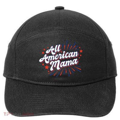 All American Mama Gift 7-Panel Snapback Hat