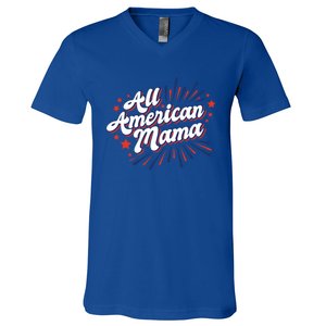 All American Mama Gift V-Neck T-Shirt