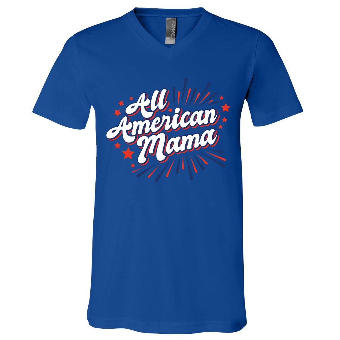 All American Mama Gift V-Neck T-Shirt