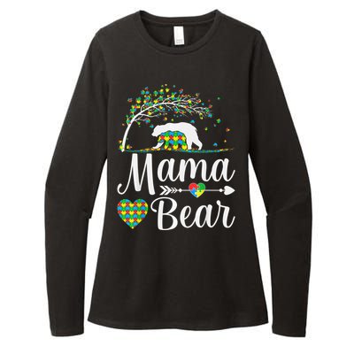 Autism Awareness Mama and Bear Support Autistic Autism Mom Womens CVC Long Sleeve Shirt