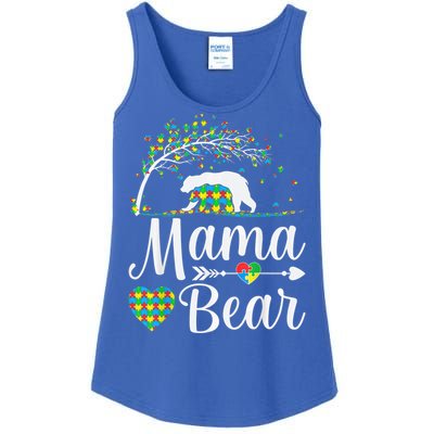 Autism Awareness Mama and Bear Support Autistic Autism Mom Ladies Essential Tank