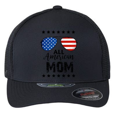 All American Mom 4th Of July Family Matching Flexfit Unipanel Trucker Cap