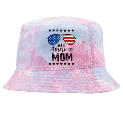 All American Mom 4th Of July Family Matching Tie-Dyed Bucket Hat