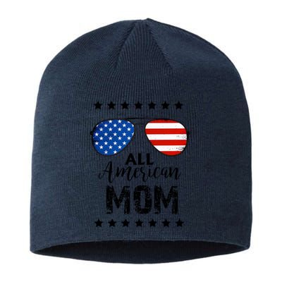 All American Mom 4th Of July Family Matching Sustainable Beanie