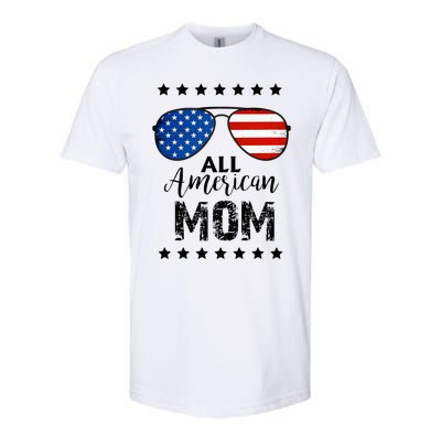 All American Mom 4th Of July Family Matching Softstyle® CVC T-Shirt