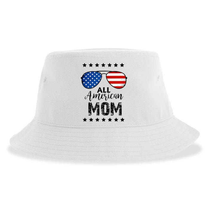 All American Mom 4th Of July Family Matching Sustainable Bucket Hat