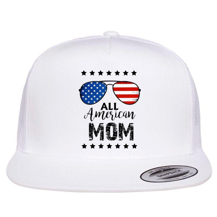 All American Mom 4th Of July Family Matching Flat Bill Trucker Hat