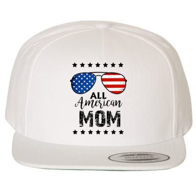 All American Mom 4th Of July Family Matching Wool Snapback Cap